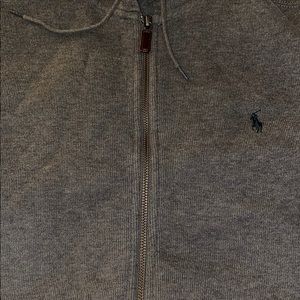 Polo grey zip up men’s hoodie